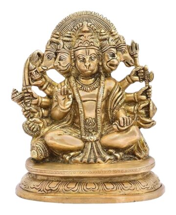 Brass Shri Panchmukhi Hanuman Ji Idol