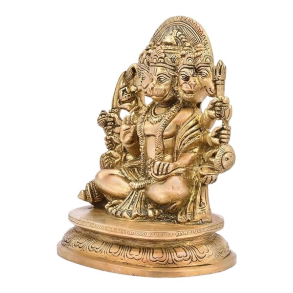 Brass Shri Panchmukhi Hanuman Ji Idol