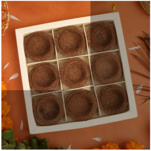 Cow Dung Diya Set – Sanatani Pooja Samagri for Diwali & Navratri 🌿🪔