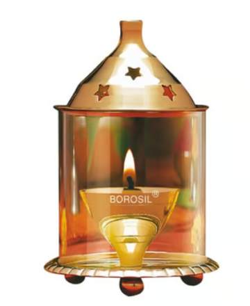 Borosil Akhand Brass Diya for mandir diwali pooja navratri diya akhand jot