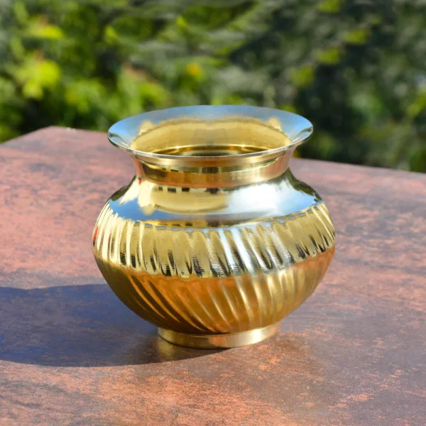 Brass Lota-Kalash for Mandir Pooja, Abhishek, Navratri Kalash, Chhath Pooja Diwali, Pooja, Festival, Holi Pooja, Maha Kumbh Jal - Image 2