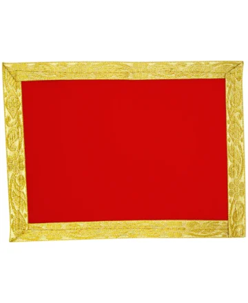 red valvet aasan cloth for pooja and murti