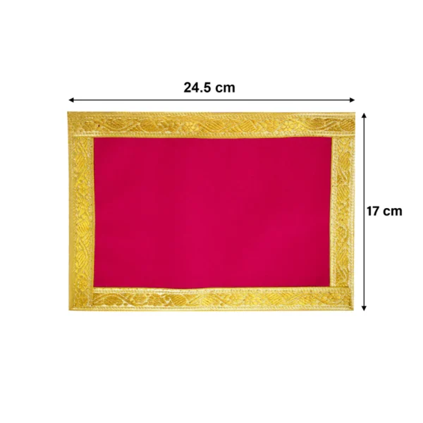 red valvet aasan cloth for pooja and murti