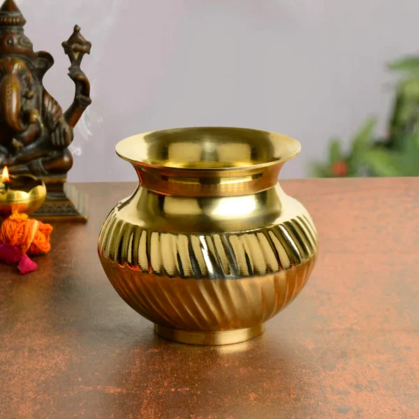 Brass Lota-Kalash for Mandir Pooja, Abhishek, Navratri Kalash, Chhath Pooja Diwali, Pooja, Festival, Holi Pooja, Maha Kumbh Jal - Image 5