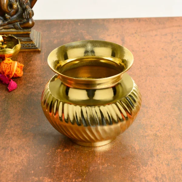 Brass Lota-Kalash for Mandir Pooja, Abhishek, Navratri Kalash, Chhath Pooja Diwali, Pooja, Festival, Holi Pooja, Maha Kumbh Jal - Image 4