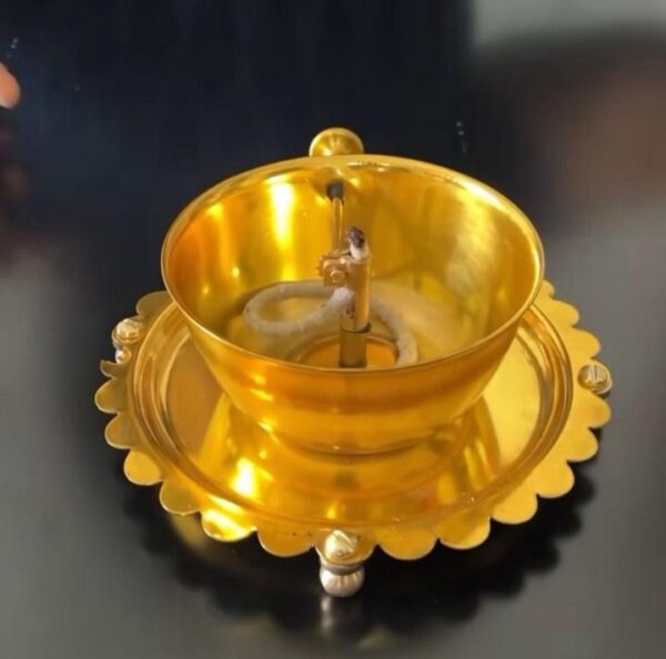 Automatic Akhand Jyoti diya brass with glass|Deepam Onam Shopping