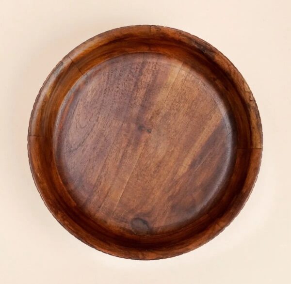 Wooden plate for spiritual life 
Organic bowl for salad 
Indian gifts - Image 2