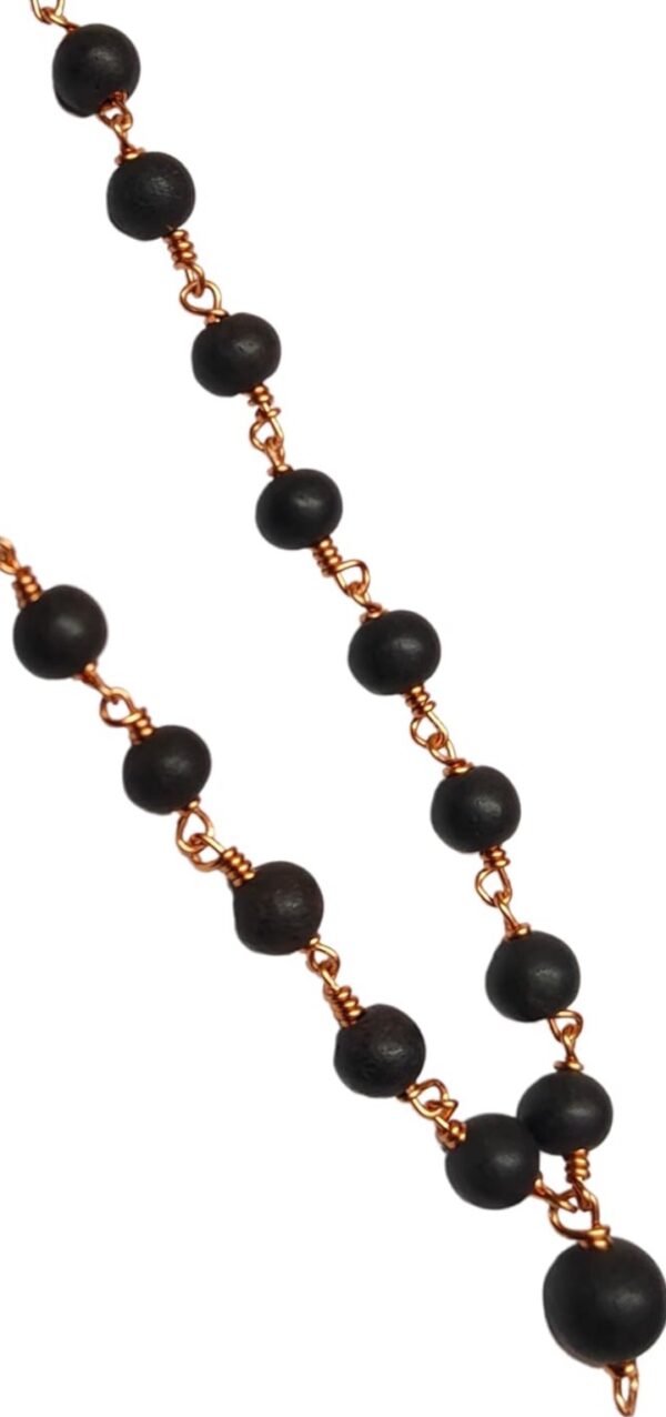 Energised Meditation Malai| Anciently Karungali Malai Copper Original 6mm | Karungali Malai Copper 6mm 54 Beads, Ebony Wood, 1 Piece - Image 3