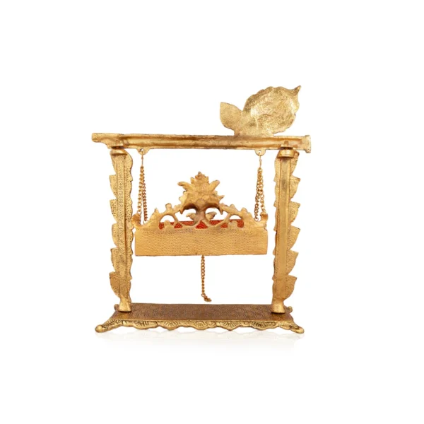 Gokulashtami Palna Swing for Janmashtami Celebration Beautifully Crafted Flute Design  13 x 13 Inches 1.050 Kgs Approx - Image 6