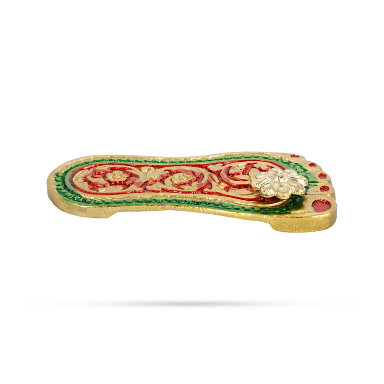 Metal Charan Paduka Gold Polish Padham for Pooja and Decor - Image 4