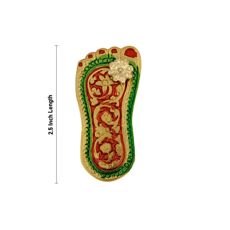 Metal Charan Paduka Gold Polish Padham for Pooja and Decor - Image 3