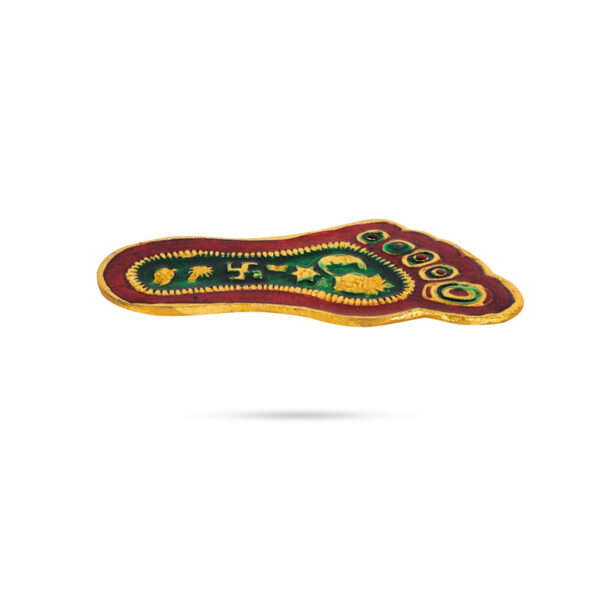 Metal Charan Paduka Gold Polish Padham for Pooja and Worship - Image 4