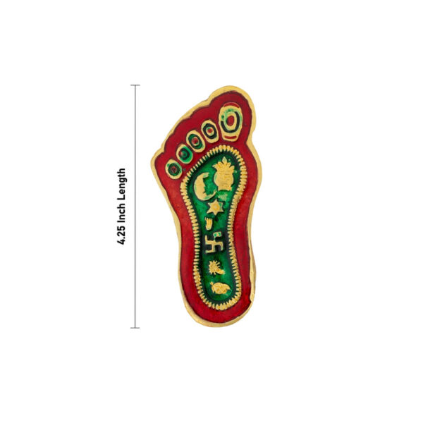 Metal Charan Paduka Gold Polish Padham for Pooja and Worship - Image 3
