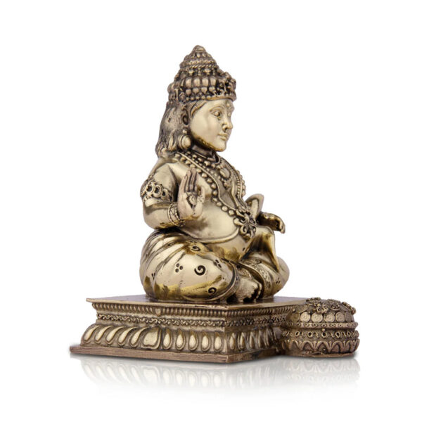 Kuber Murti Brass Idol Kuberan Idol for Pooja - Image 6