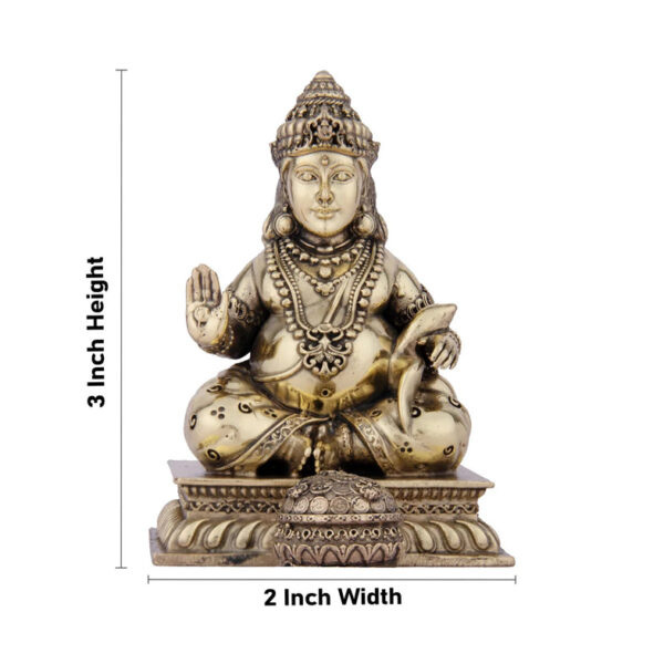 Kuber Murti Brass Idol Kuberan Idol for Pooja - Image 3