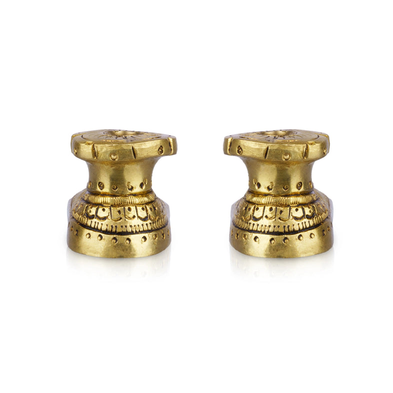 Lakshmi Padham Pair Brass Paduka for Pooja and Home Temple - Image 4