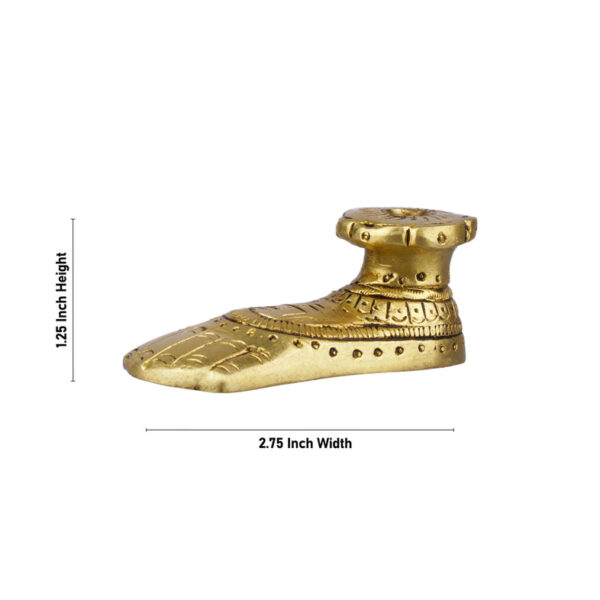 Lakshmi Padham Pair Brass Paduka for Pooja and Home Temple - Image 3