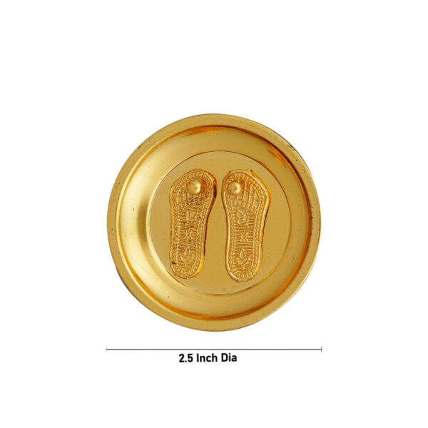 Vishnu Charan Paduka Brass Padham for Pooja and Home Temple - Image 3
