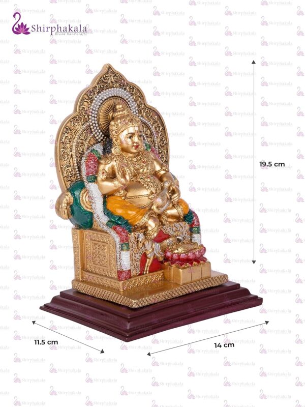 Divine Handicrafts Lord Kubera God Statue Resin Idol - Image 3