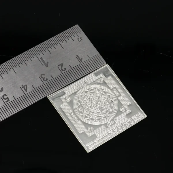 Sanatan Siddhi Silver Shri Laxmi Yantra – 3 cm Flat MahaLaxmi Shree Yantram - Image 8