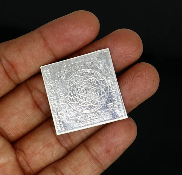 MahaLaxmi silver Shree Yantram for diwali puja