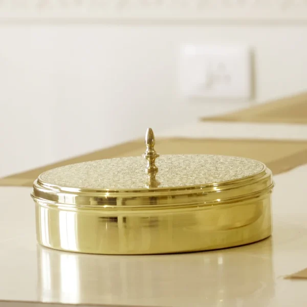 brass masala box spice box