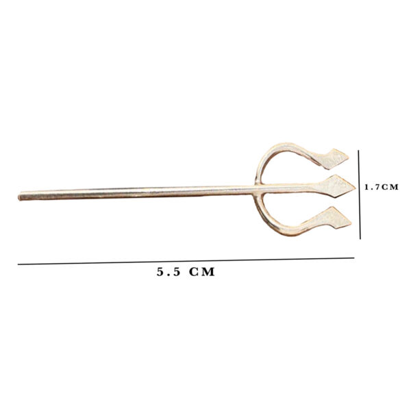Sanatan Siddhi Trishul | 925 Pure Silver Shiv Pooja Symbol | Traditional Mandir Accessory | Spiritual Gift | BIS Hallmarked Silver Trishul for Pooja Use - Image 3