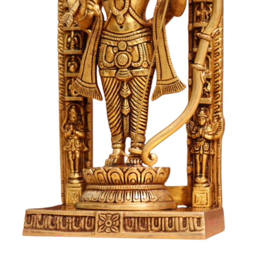 Pure Brass Lord Rama Idol – Hindu God Ram Statue for Home Mandir, Pooja Room, Spiritual Gift, Religious Decor, Festival Worship, Ram Navami Idol 7 inches - Image 4