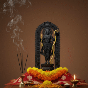 Ram Lalla Murti – Resin Idol of Ram Mandir Ayodhya for Home Temple, Pooja Room, Mandir Decor, Gifting, Spiritual Statue, Ram Janmbhoomi Idol 8 inches