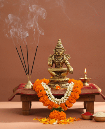 Sabarimala Ayyappa Swamy Brass Idol – Lord Murugan Statue for Home Temple, Pooja Room, Hindu God Figurine, Spiritual Gift, South Indian Decor 3.25 inches