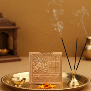 The Shri Buddh Yantra in pure copper enhances intellect, communication, and prosperity. Ideal for home, office, or wallet to attract good luck, clarity, and success.