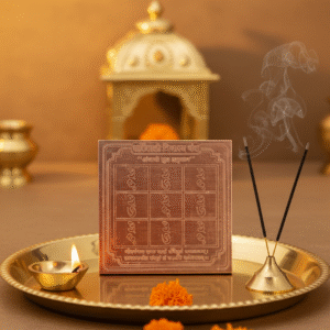 The Sade Sati Nivaran Yantra in pure copper