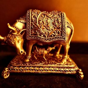 Kamdhenu pure brass 4 inches best antique gift